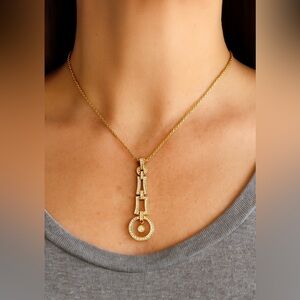 Camrose & Kross JBK Gold-Tone Vintage Crystal Pendant Necklace